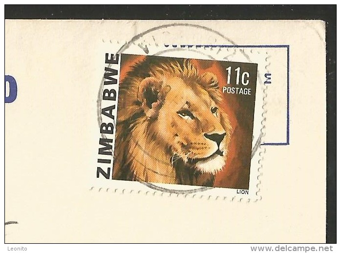 ZIMBABWE Simbabwe Victoria Falls Cataract Island Lion Stamp 1982 - Simbabwe