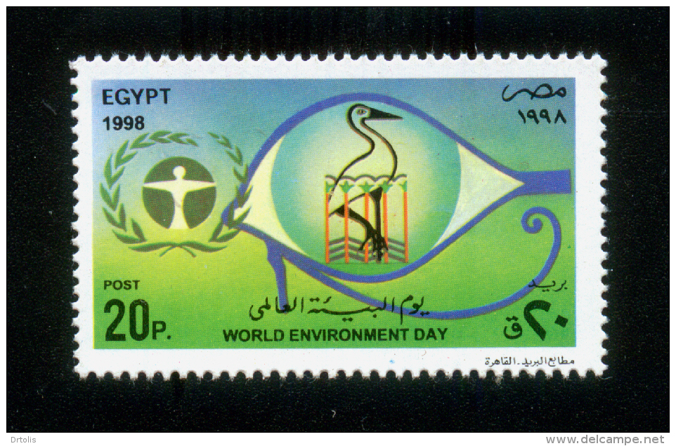 EGYPT / 1998 / FAUNA VOGELS OOIEVAAR VISSEN VLINDERS REIGER PURPERHOEN BIRDS STORK FISH MOORHEN / MNH / VF - Ungebraucht