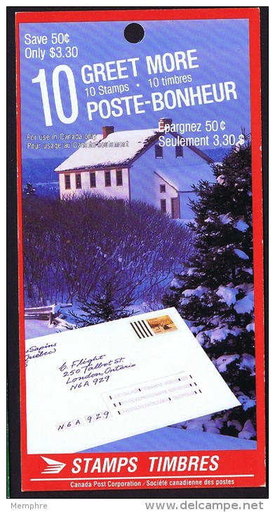 1989  Christmas Issue Winter Landscape - Noël Paysage D'hiver  BK 106   Sc 1259   Sealed - Carnet Fermé - Full Booklets