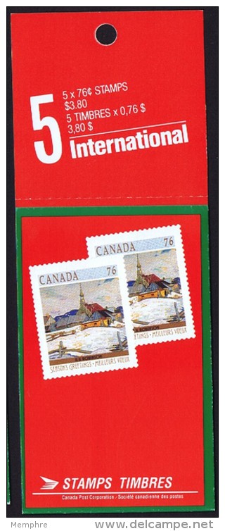 1989  Christmas Issue Winter Landscape - Noël Paysage D'hiver  BK 109   Sc 1258   Sealed - Carnet Fermé - Carnets Complets