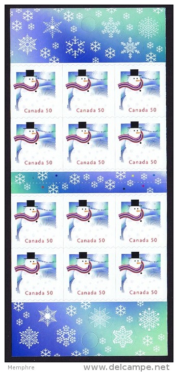 2005  Christmas Issue - Snowman      - Noël   Bonhomme De Neige       BK 313 Sc 2124 - Full Booklets