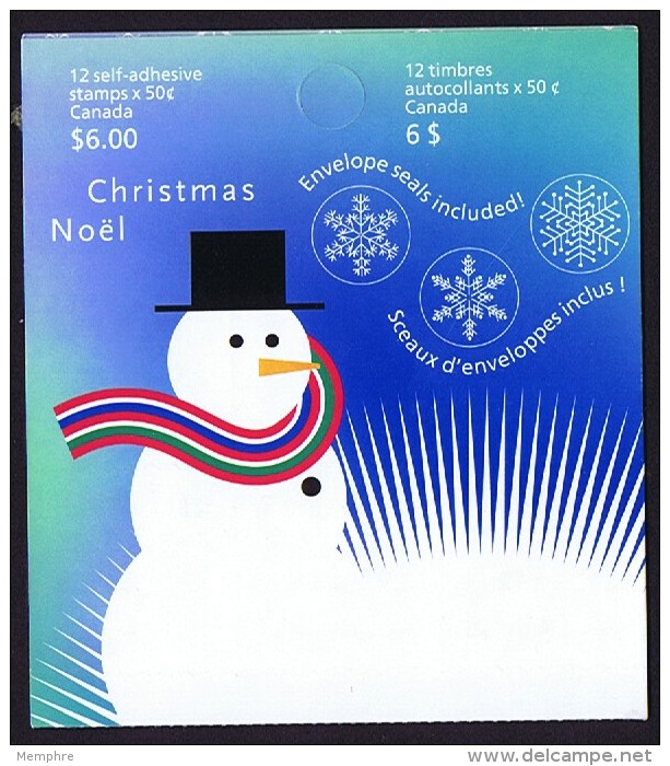 2005  Christmas Issue - Snowman      - Noël   Bonhomme De Neige       BK 313 Sc 2124 - Full Booklets