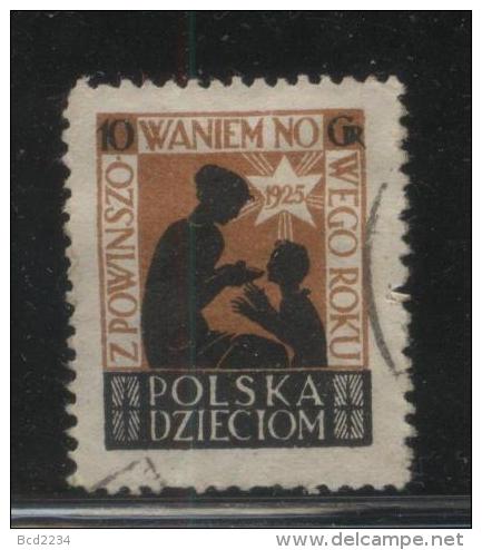 POLAND 1925 FUND RAISING LABEL HELP FEED THE CHILDREN NEW YEAR GREETINGS USED - Viñetas