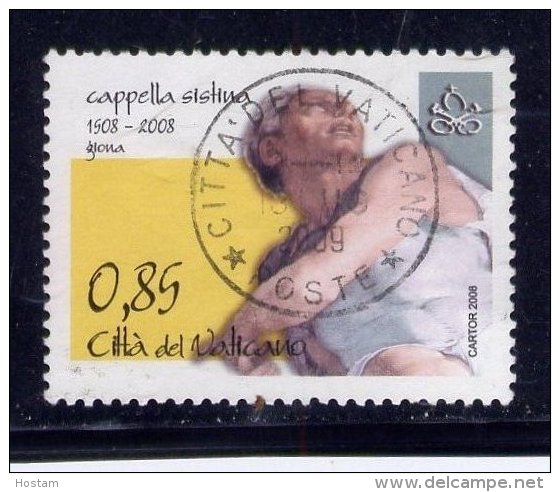 VATICAN 2008, USED Scott # 1380. Chapel  Sixtine Micheal Angelo Paintings   Used - Oblitérés