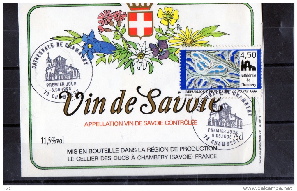 VIN ET PHILATELIE - (Etiquettes Légèrement Collées Sur Page D´expo) - Stamps