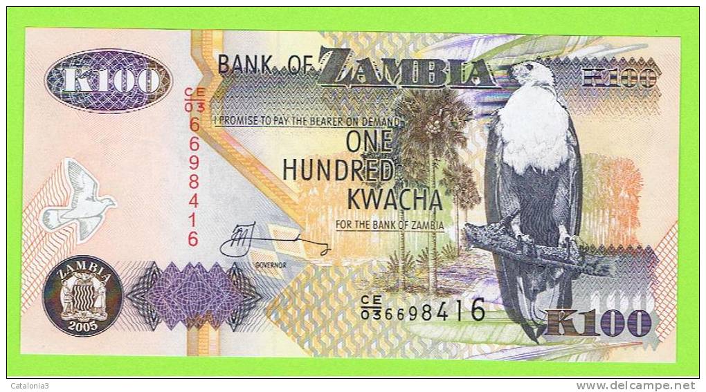 ZAMBIA -  100  Kwacha  2005 SC  P-38 - Zambie