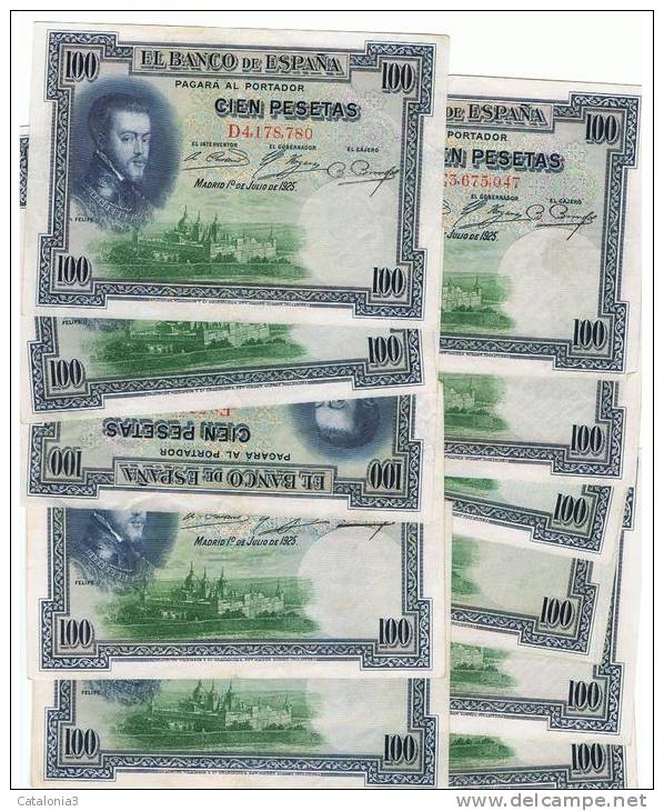 100 Pesetas 1925 - Andere & Zonder Classificatie