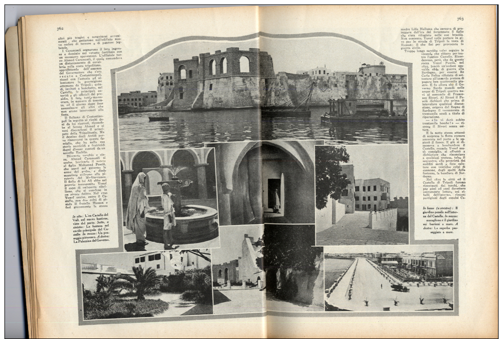 1924 Italian Magazine  Interesting Photos Of TRIPOLI Tarabulus  Tripolitania Libya Jamahiriyya - Ante 1900