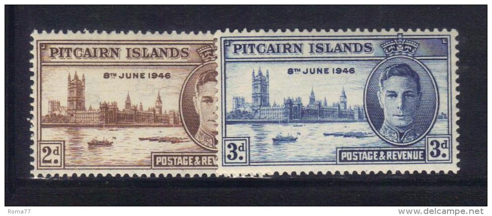208 - PITCAIRN , 1946 : Anniversario Della Vittoria *** - Islas De Pitcairn