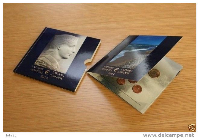 Latvia Lettland Official Coin Set All Coins  2014 Year 1 Cent - 2 Euro  In Box Unc - Letonia