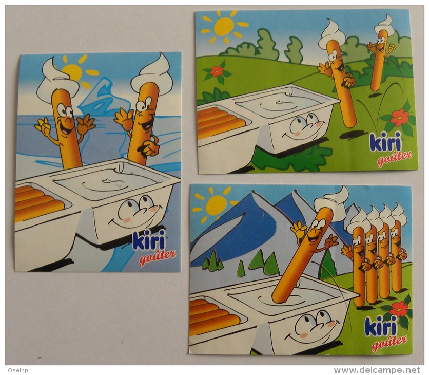 Lot 3 Sticker Autocollant KIRI Gouter - Fromage - Autocollants