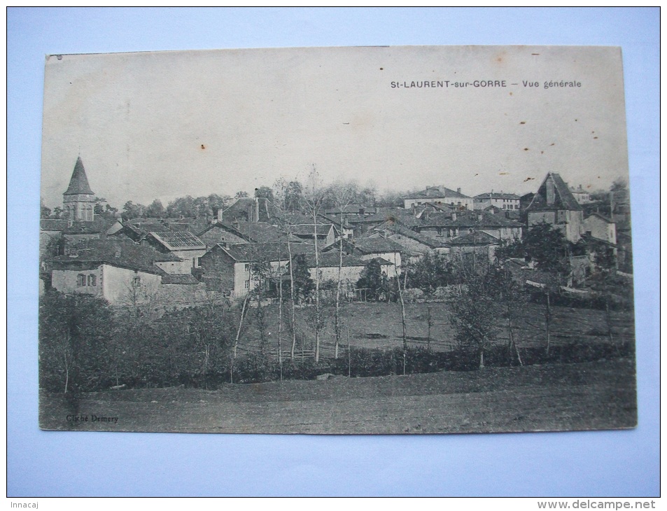 Ma Réf: 74-17-7.                 SAINT-LAURENT-SUR-GORRE     Vue Générale. - Saint Laurent Sur Gorre