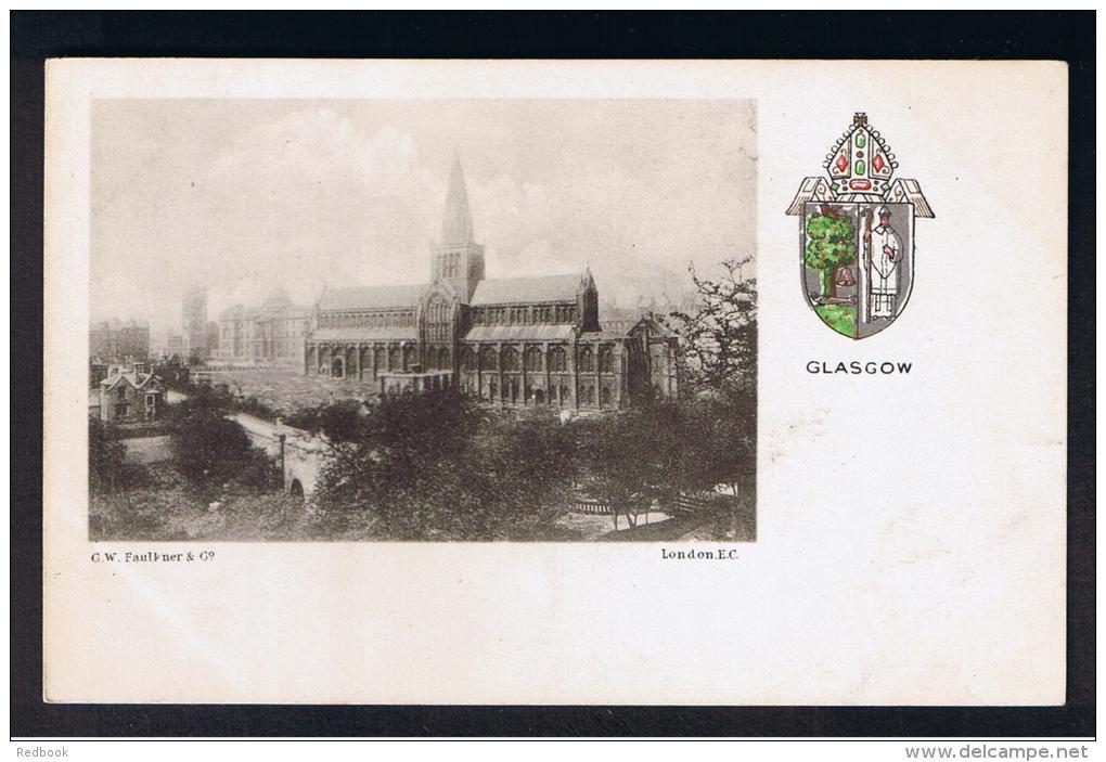 RB 960 - Early Glasgow Cathedral Coat Of Arms Postcard - Scotland - Lanarkshire / Glasgow