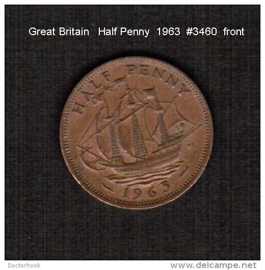 GREAT BRITAIN    1/2  PENNY   1963  (KM # 896) - C. 1/2 Penny