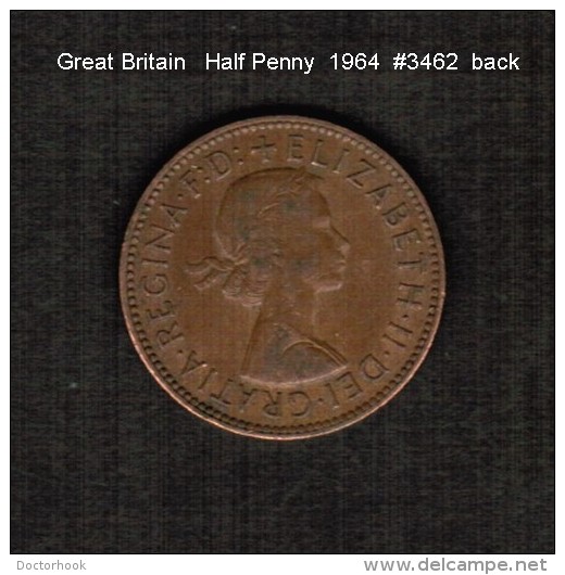 GREAT BRITAIN    1/2  PENNY   1964  (KM # 896) - C. 1/2 Penny