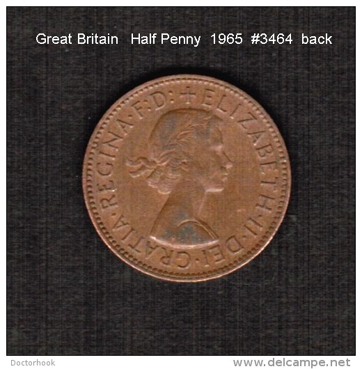 GREAT BRITAIN    1/2  PENNY   1965  (KM # 896) - C. 1/2 Penny