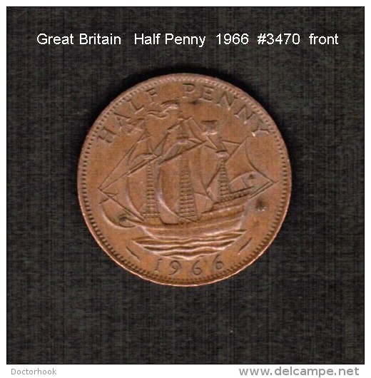 GREAT BRITAIN    1/2  PENNY   1966  (KM # 896) - C. 1/2 Penny