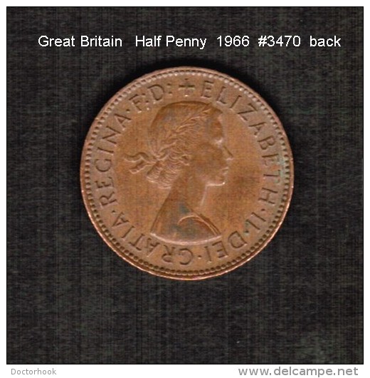 GREAT BRITAIN    1/2  PENNY   1966  (KM # 896) - C. 1/2 Penny