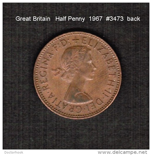 GREAT BRITAIN    1/2  PENNY   1967  (KM # 896) - C. 1/2 Penny