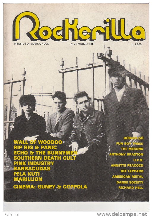 RA#34#05 MENSILE ROCK N.32/1983 ROCKERILLA - RICHARD HELL/RIP RIG &amp; PANIC/FELA KUTI/WALL OF WOODOO/MARILLION/ROCK GO - Musica
