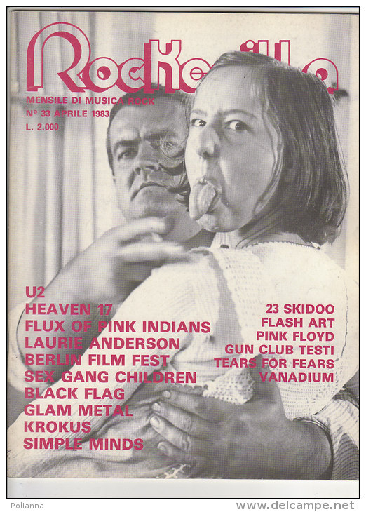 RA#34#06 MENSILE ROCK N.33/1983 ROCKERILLA - LAURIE ANDERSON/SIMPLE MINDS/HEAVEN 17/VIRGIN PRUNES/23 SKIDOO/BLACK FLAG - Musica