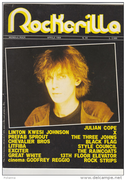 RA#34#16 MENSILE ROCK N.44/1984 ROCKERILLA - JULIAN COPE/X/LINTON KWESI JOHNSON/THE THREE JOHNS/PREFAB SPROUT/LITFIBA - Musica