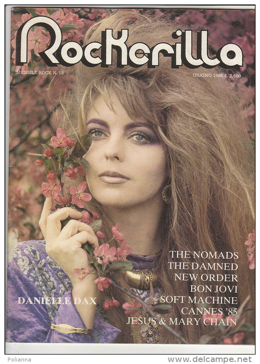 RA#34#28 MENSILE ROCK N.58/1985 ROCKERILLA - DANIELLE DAX/WARRIOR/FIRE IN SWEDEN/SOFT MACHINE/THE DAMNED/BON JOVI - Música