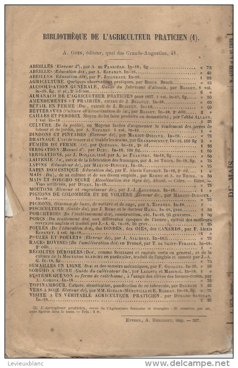 Agriculture/ Du Maîs, De Sa Culture Et Des Divers Emplois Dont Il Est Susceptible/ BASSET/ Paris / 1855  MDP21 - 1801-1900