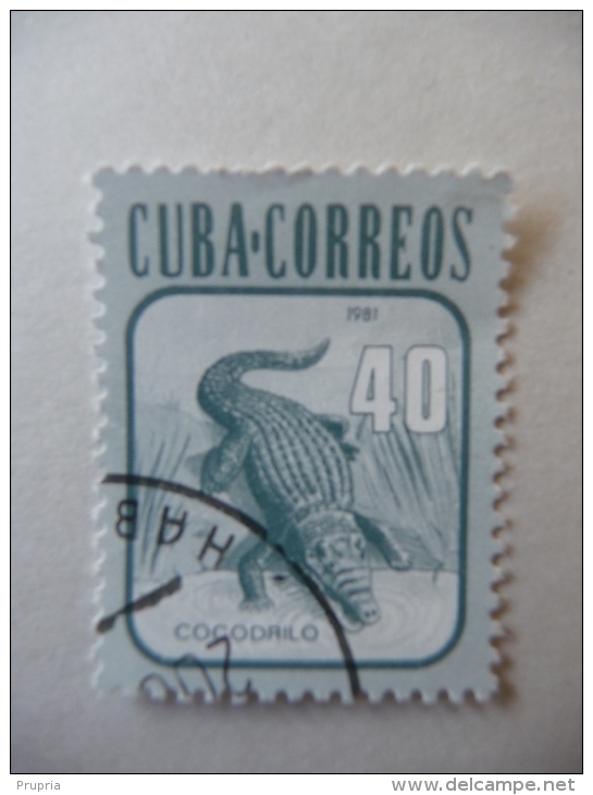 Cuba  1981 "série Faune Crocodile"   N° Y&T 2321  Used - Usati