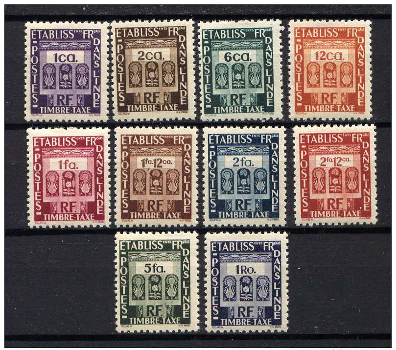 INDE - N° T19/28* -  TAXE - Unused Stamps