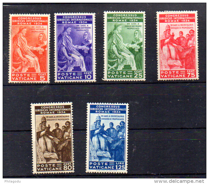 1935 Congrès Juridique  Yv.  66 / 71 * Ou Sans Gomme, Cote 180 €, - Unused Stamps