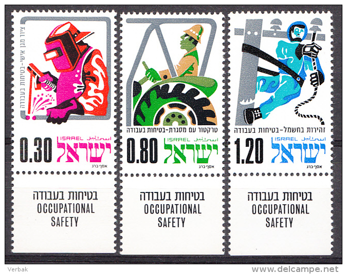 ISRAEL Mi.nr:626-628 Sicherheit Am Arbeitsplatz 1975  MNH / POSTFRIS / NEUF SANS CHARNIERE - Ongebruikt (met Tabs)