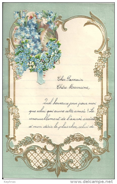 Superbe Lettre Gaufrée Avec Decoupi à Système - Fleurs  - 1935 - Blumen
