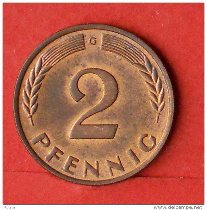 GERMANY FEDERAL REPUBLIC  2  PFENNIG  1958 G   KM# 106  -    (Nº04197) - 2 Pfennig