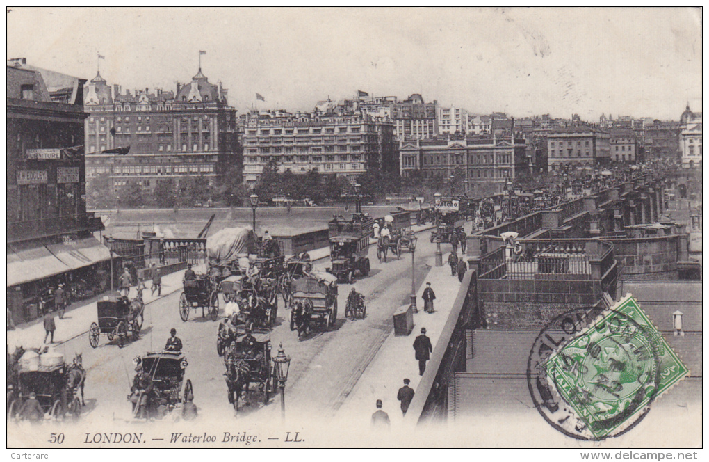 ROYAUME UNI,UNITED KINGDOM,angleterre,englan D,1913,LONDON ,LONDRES,WATERLOO BRIDGE,voiture Ancienne,old Car - Other & Unclassified
