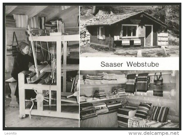 SAASER WEBSTUBE Saas Almagell Handwerk Handycraft Anthamatten-Burgener Ca. 1960 - Saas-Almagell