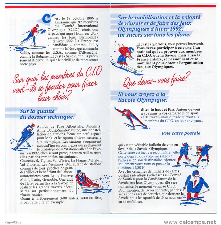 28F) D 73- ALBERVILLE - 16 C P 21cmx10cm5 Pour Soutenir Les Jeux Olympiques D´hiver 1992 - Olympic Games