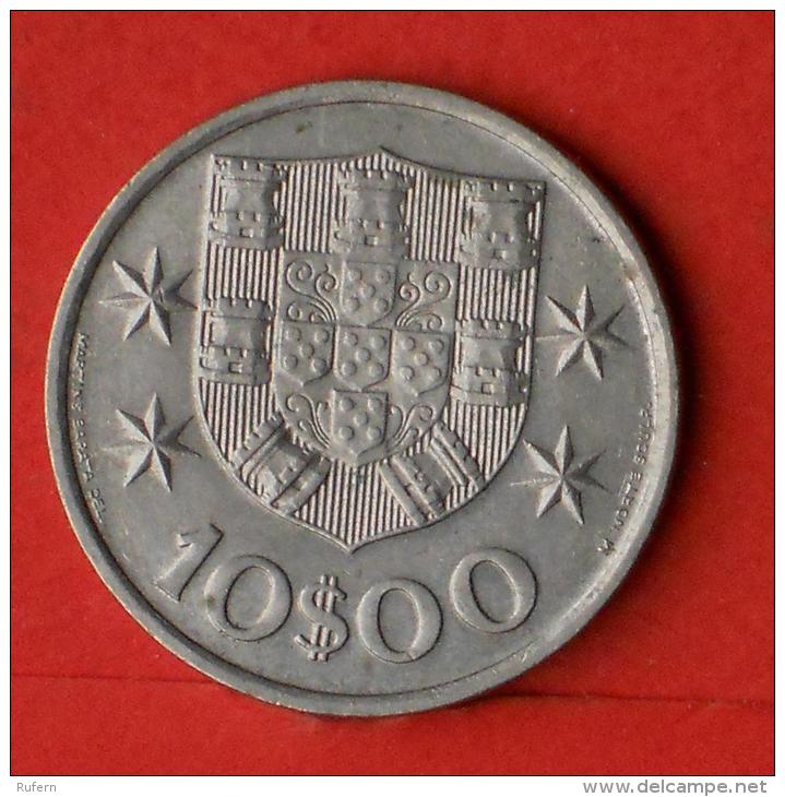 PORTUGAL  10  ESCUDO  1973   KM# 600  -    (Nº04215) - Portugal