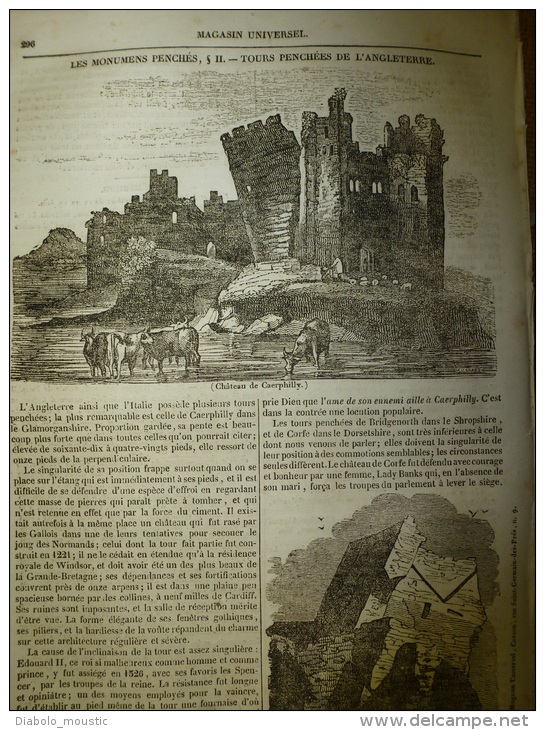 12 Juin 1834 MAGASIN UNIVERSEL : Château Saint-Elme Et L'Oeuf à NAPLES (Napoli);Jean Goujon;Monuments Penchés - 1800 - 1849