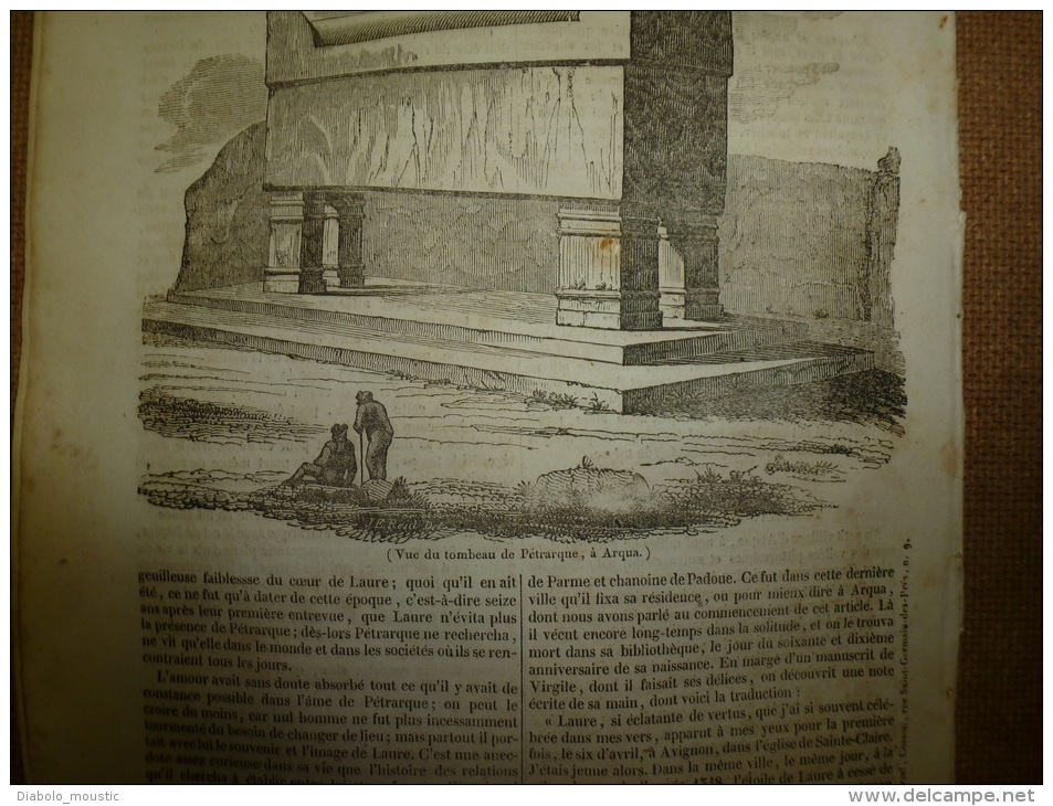 17 Juillet 1834 MAGASIN UNIVERSEL :Château ECOUEN; Tout Sur Le Sucre De Canne (gravures);PETRARQUE à Arqua - 1800 - 1849