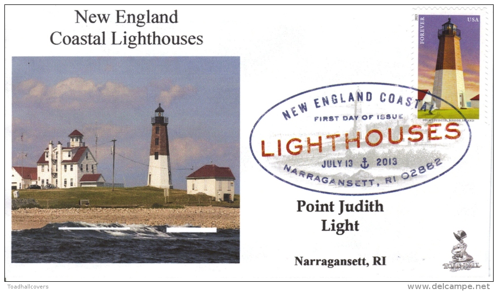 New England Coastal Lighthouses FDC, From Toad Hall Covers! (#3 Of 5) - 2001-2010