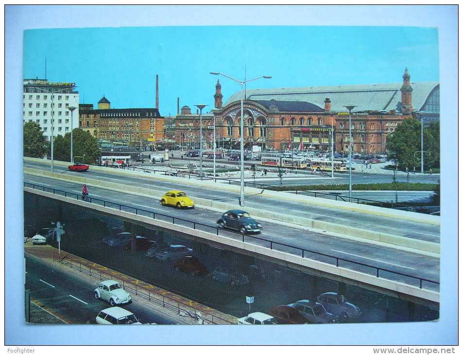 Germany: Bremen - Am Hauptbahnhof - Traffic, Bus, Old Car Volkswagen - 1970s Used - Bremen