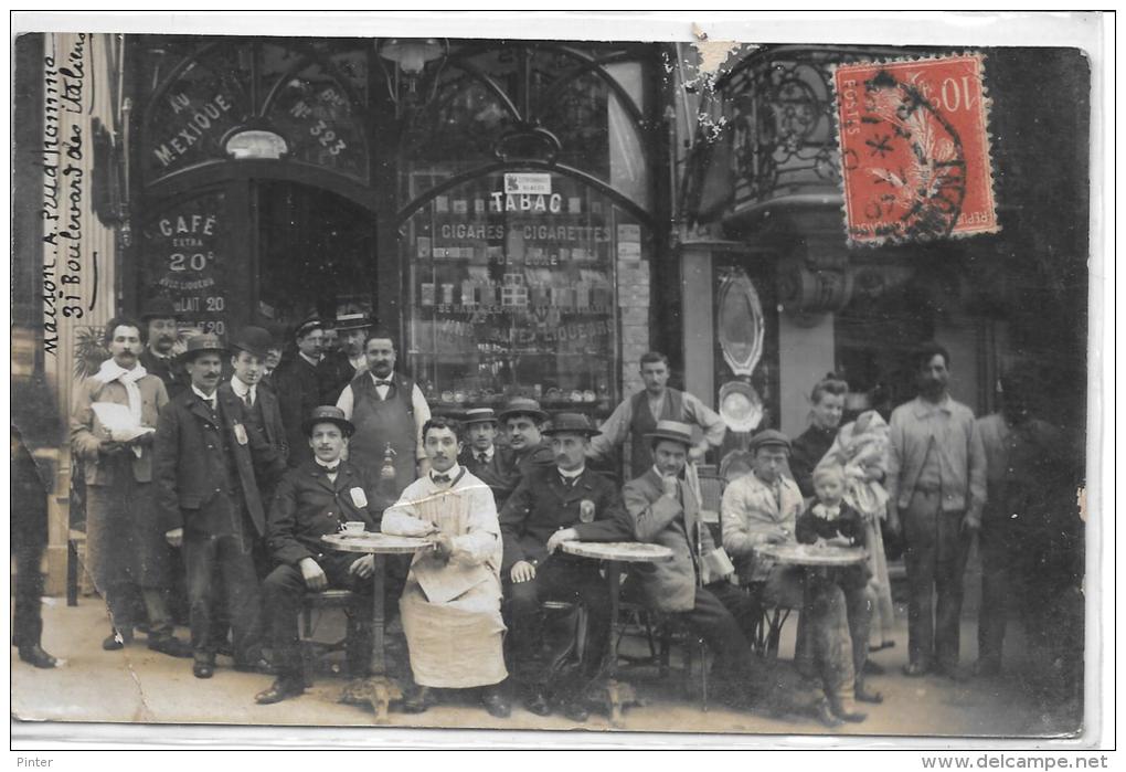 Devanture De CAFE - AU MEXIQUE - CARTE PHOTO Non Située - Cafés