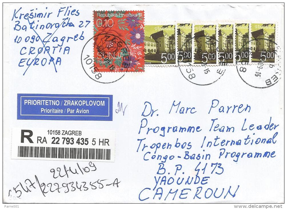 Croatia 2009 Zagreb Christmas Barcoded Registered Cover - Kroatië