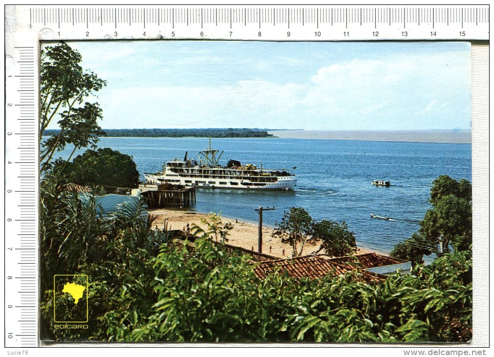 BRASIL  -  SANTEREM - PA  -  Trapiche Municipal  - Ao Fundo Encontro Dos Rios Tapajos E Amazonas - Autres