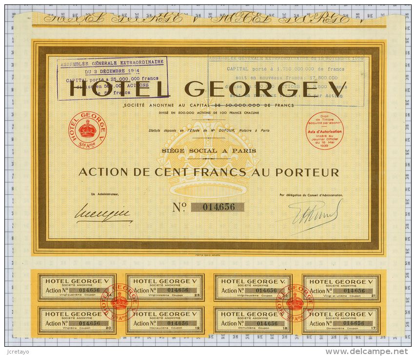 Hotel Georges V - Toerisme