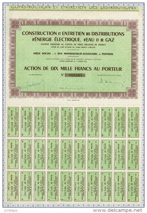 Electricité Eau Et Gaz à Poitiers Dpt 86 - Elektrizität & Gas