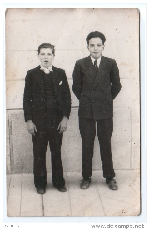 Lot De 3 Cartes-photo Anciennes : Des Habitants De SERVIAN - Photos SIMONET - Beziers