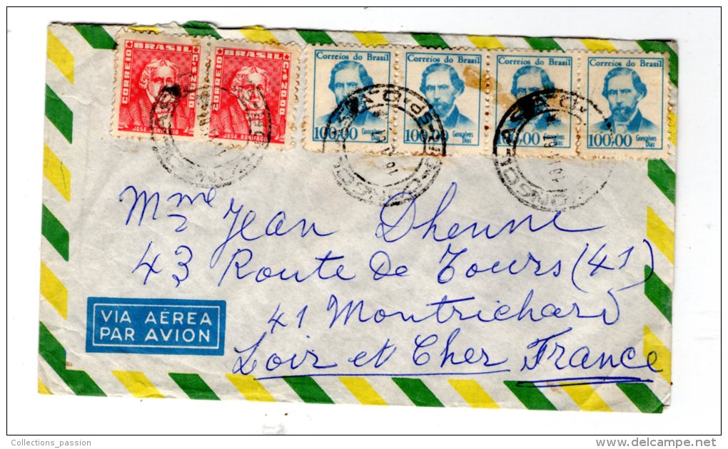 Lettre , BRASIL ,  Via Aéra , 1961 - Lettres & Documents