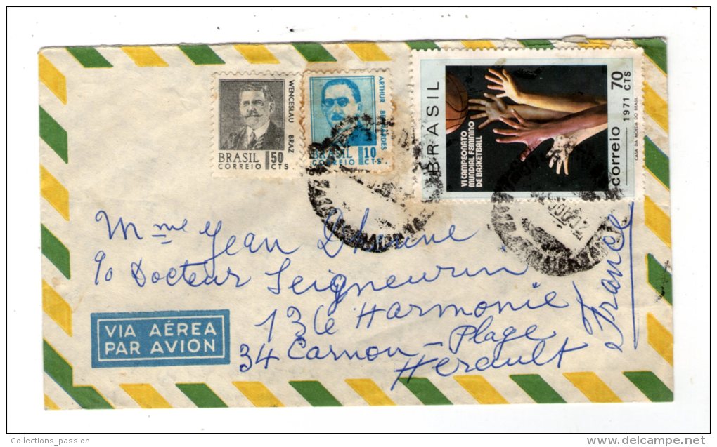 Lettre , BRASIL ,  Via Aéra - Briefe U. Dokumente